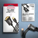 Adaptor ADS-1PQN USB 2.0 > RS-232 pentru port serial, cablu de 1,5 m, cip FTDI