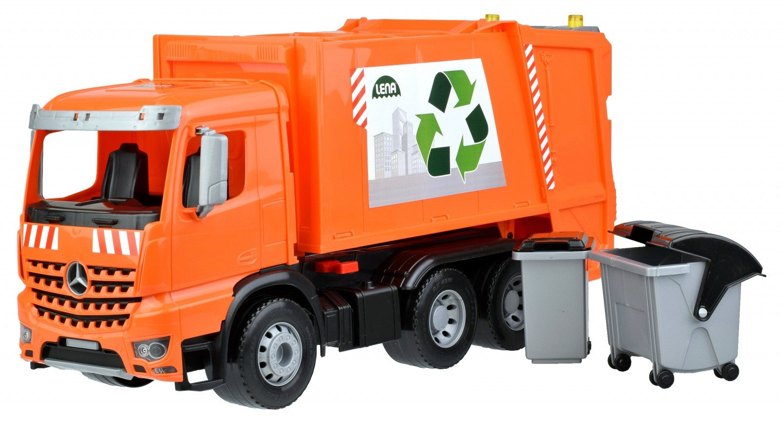 Camion de gunoi Mercedes Actros Worxx într-o cutie