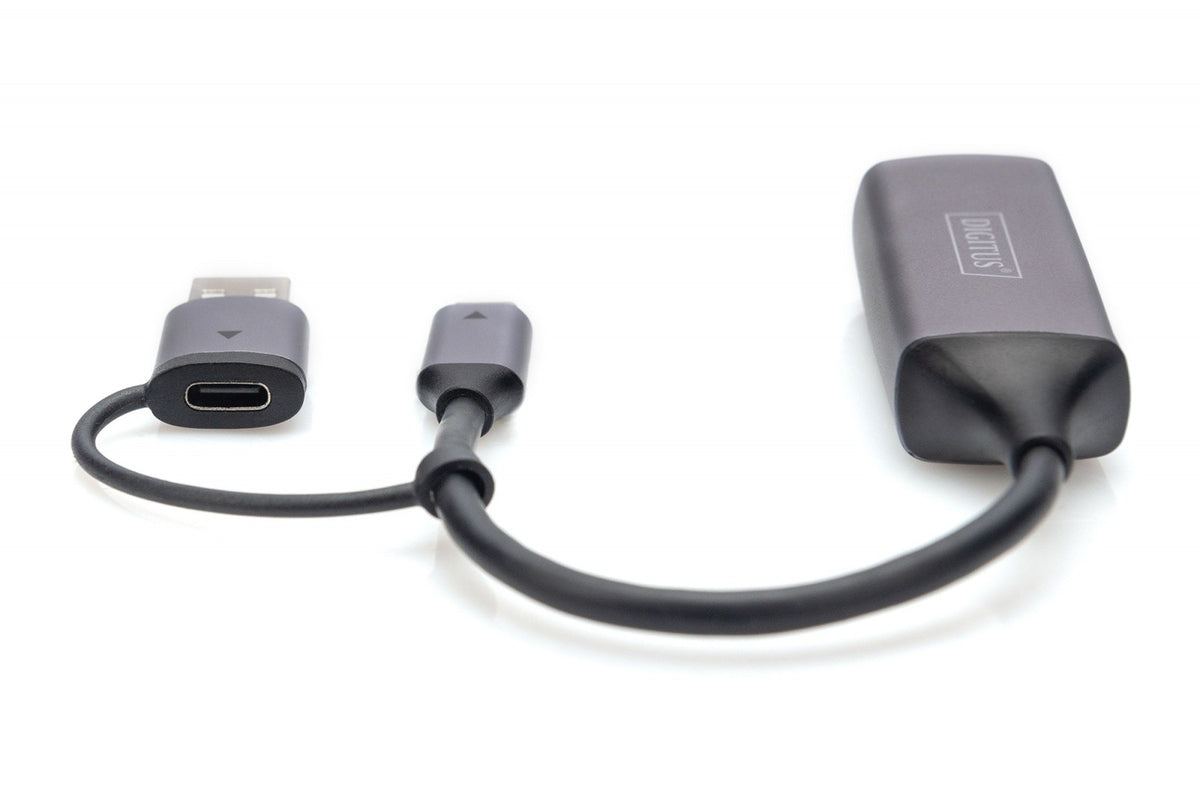 Adaptor de rețea cu fir USB 3.1 Tip C + USB A la 1x RJ45 2.5 Gigabit Ethernet 10/100/1000/2500Mbps