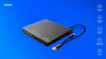 Unitate externă subțire CD/DVD R/RW, USB-C/USB-A, AK-59