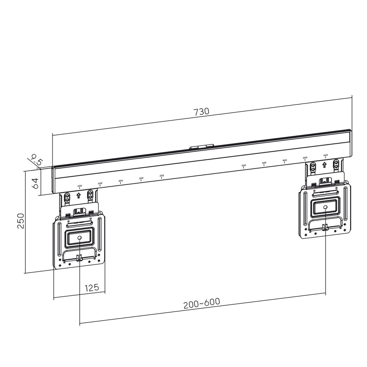 Suport de perete ultra-plat pentru televizor 37-80 inci max 75 kg MC-481