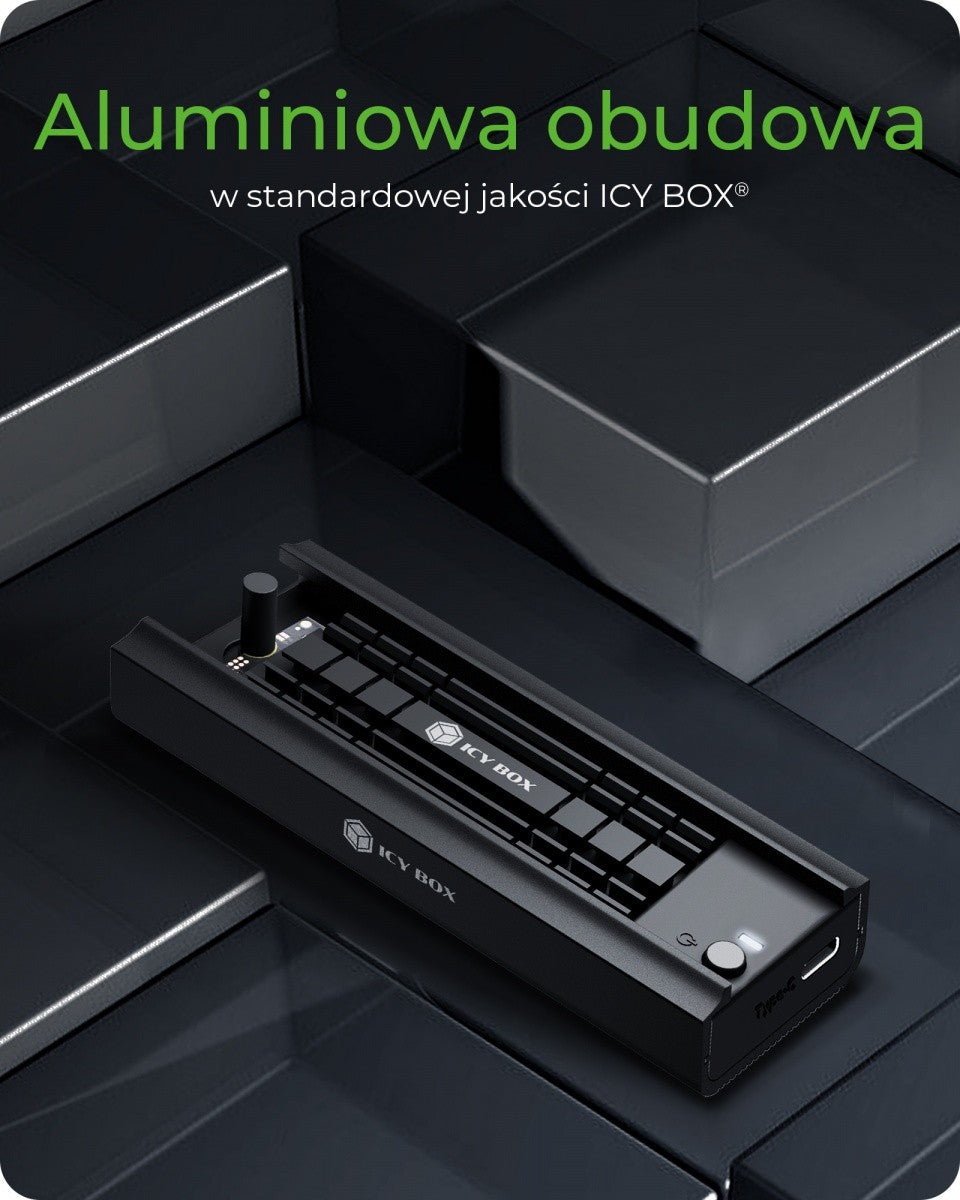 Stație de andocare IB-180MC-C31 M.2 NVMe și SATA, USB 3.2 (Gen2) Tip-C, Aluminiu