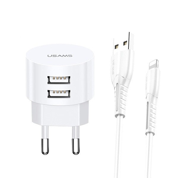 Încărcător de perete T20 2xUSB 2.1A Lightning