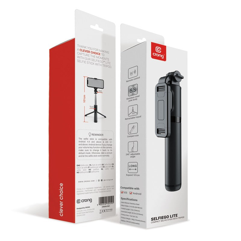 SelfieGo Compact Bluetooth Selfie Stick Trepied (20-101cm)