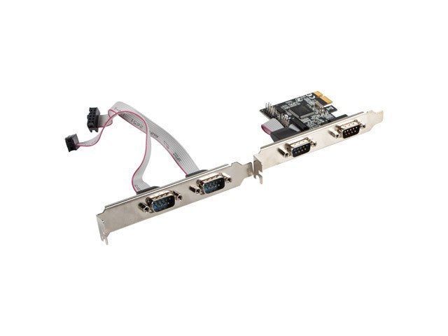 Placă PCI Express - COM 9Pin x4 + Suporturi cu profil redus