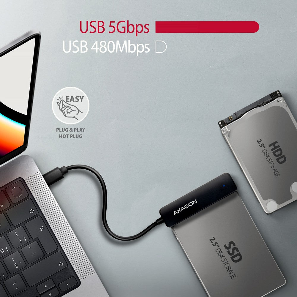 Adaptor ADSA-FP2C USB-C 5Gbps SATA 6G 2,5" HDD/SSD FASTPort2