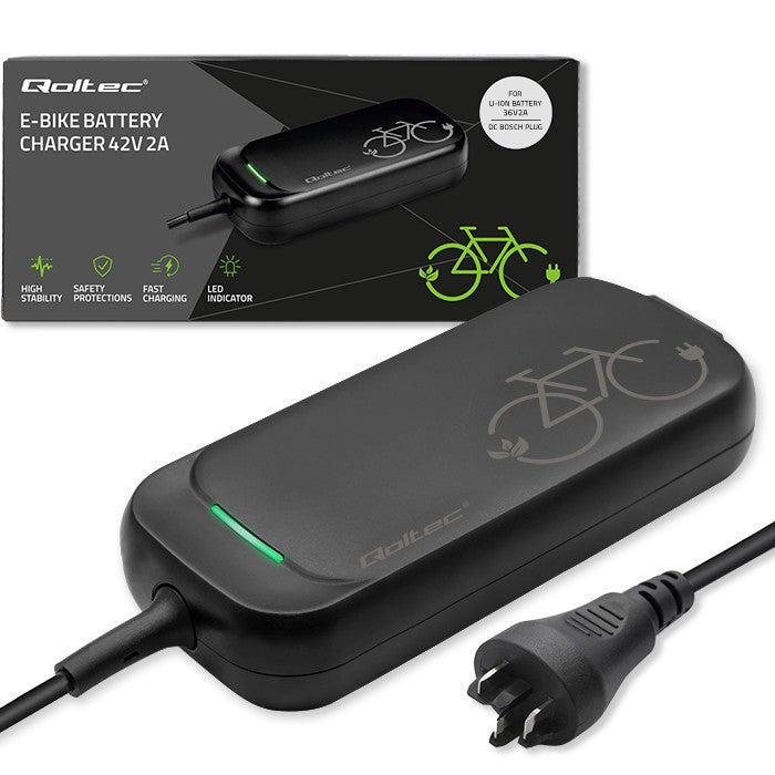 Încărcător de bicicletă Bosch Pro 36V | 42V | 2A | ștecher Bosch | rezistent la apă + cablu de alimentare