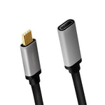 Cablu USB-C M/F, aluminiu 4K/60Hz, 0,5 m
