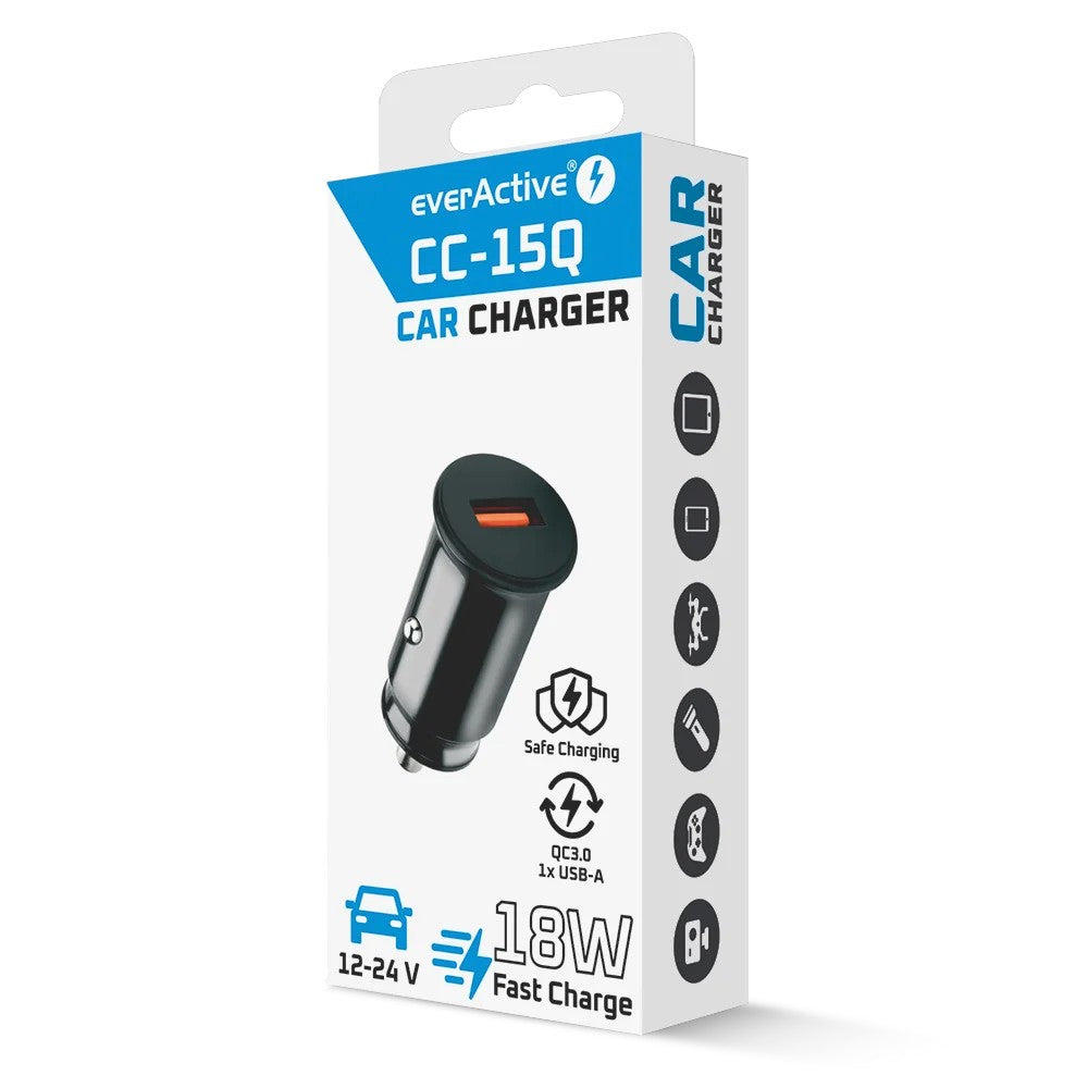 Încărcător auto CC-15Q QC3.0 18W 1XUSB
