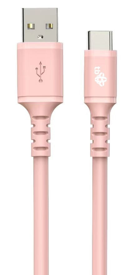 Cablu USB-USB C 1m silicon roz