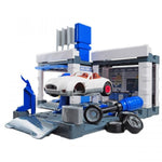 Stație de service Bosch cu spălătorie auto și mașină