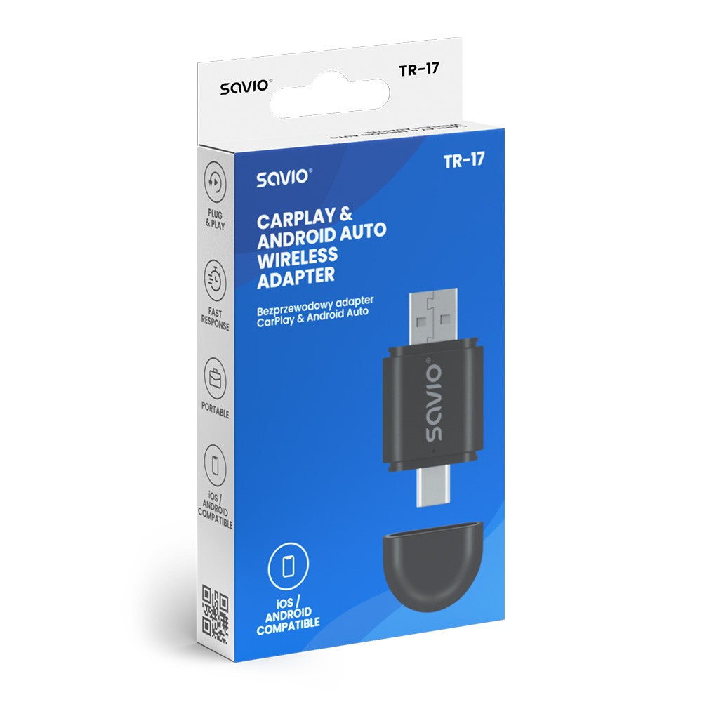 Adaptor wireless CarPlay și Android Auto TR-17