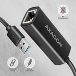Adaptor Gigabit Ethernet ADE-AR, USB-A 3.2 Gen 1, instalare automată