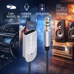 Adaptor receptor audio HiFi wireless pentru casă și mașină | Bluetooth 6.0 | 2 x RCA | 1 x AUX MiniJack 3.5mm | USB | Microfon