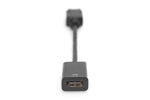 Cablu adaptor DisplayPort cu dispozitiv de blocare 1080p 60Hz FHD tip DP/HDMI A M/F 0.2m negru