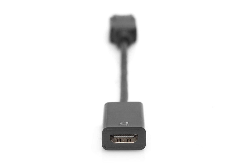 Cablu adaptor DisplayPort cu dispozitiv de blocare 1080p 60Hz FHD tip DP/HDMI A M/F 0.2m negru