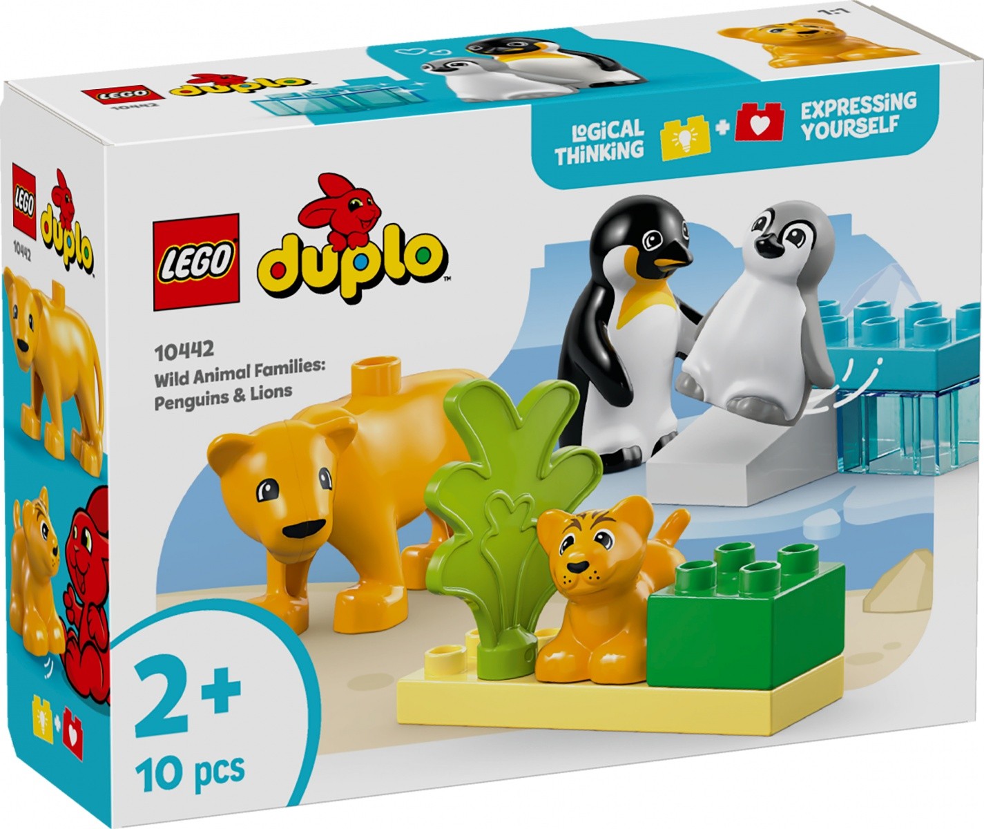 DUPLO 10442 Familii de animale sălbatice: Pinguini și lei
