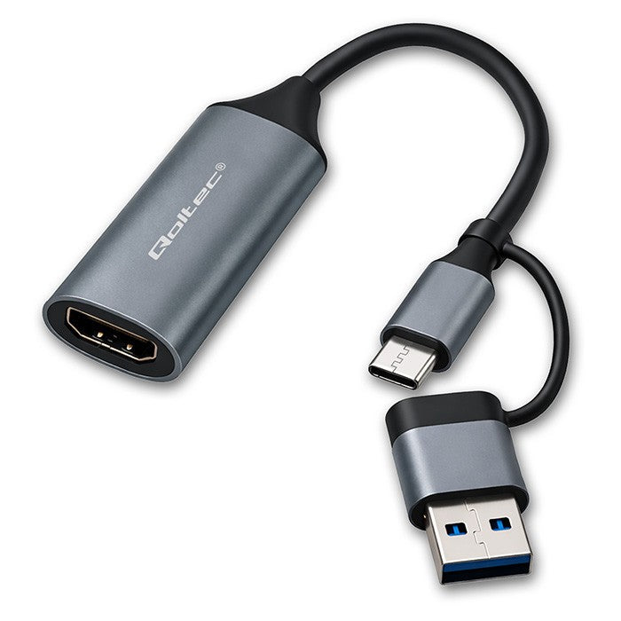 Adaptor USB-C USB-A | HDMI | 4K 30Hz | aluminiu