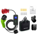 Încărcător mobil pentru mașini electrice EV cu reglare 2 în 1 Tip 2 | 7kW | 230V | CEE 3 PIN | WiFi | LCD | Portabil | Wallbox | 5m
