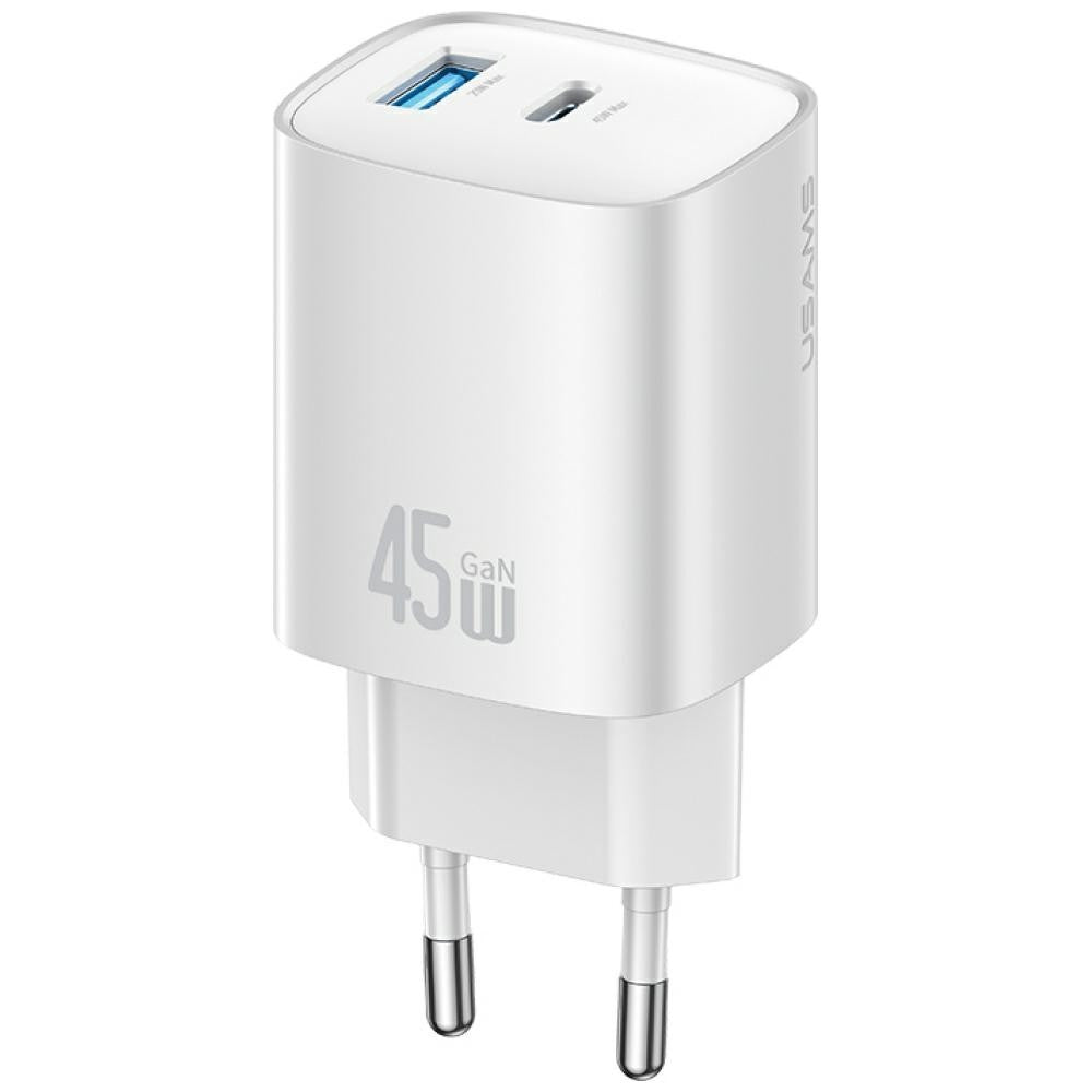 Încărcător de perete cu încărcare rapidă T66 45W GaN CC290 USB-A + USB-C