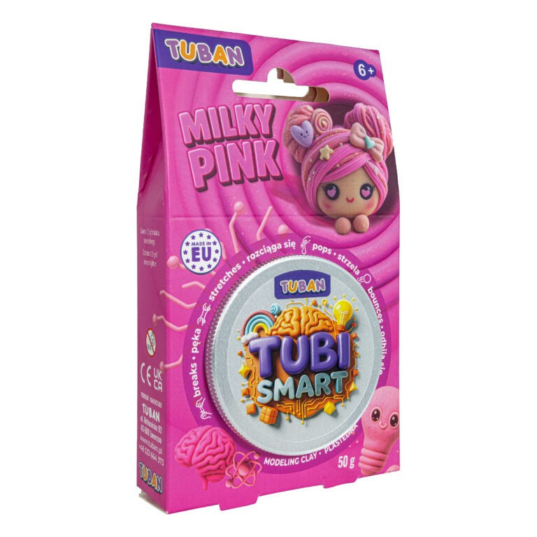 Plastelină Tubi Smart - Roz lăptos 50g