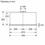 Hotă tip insulă DLN78PC60 Serie8 70cm