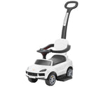Mașinuță Porsche Cayenne albă cu mâner