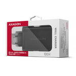 Încărcător de perete ACU-DPQ100 GaN 100W, 3 porturi (USB-A + USB-C dual) PD3.0/QC4+/PPS/Apple Negru