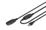 Cablu prelungitor USB 3.0 SuperSpeed ​​Tip USB A/USB A M/F Activ Negru 10m