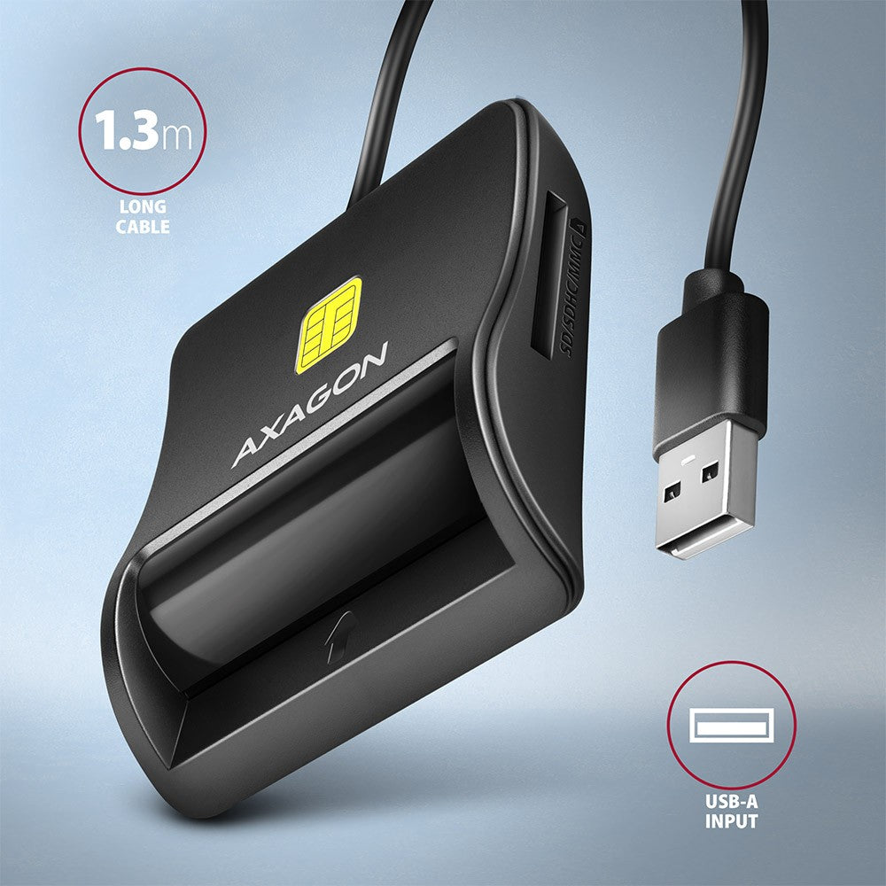 Cititor de carduri de identitate și card SD/microSD/SIM USB CRE-SM3SD