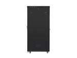 Dulap rack negru de podea 19" 42U 800x1200, ușă LCD din sticlă (pachet complet)