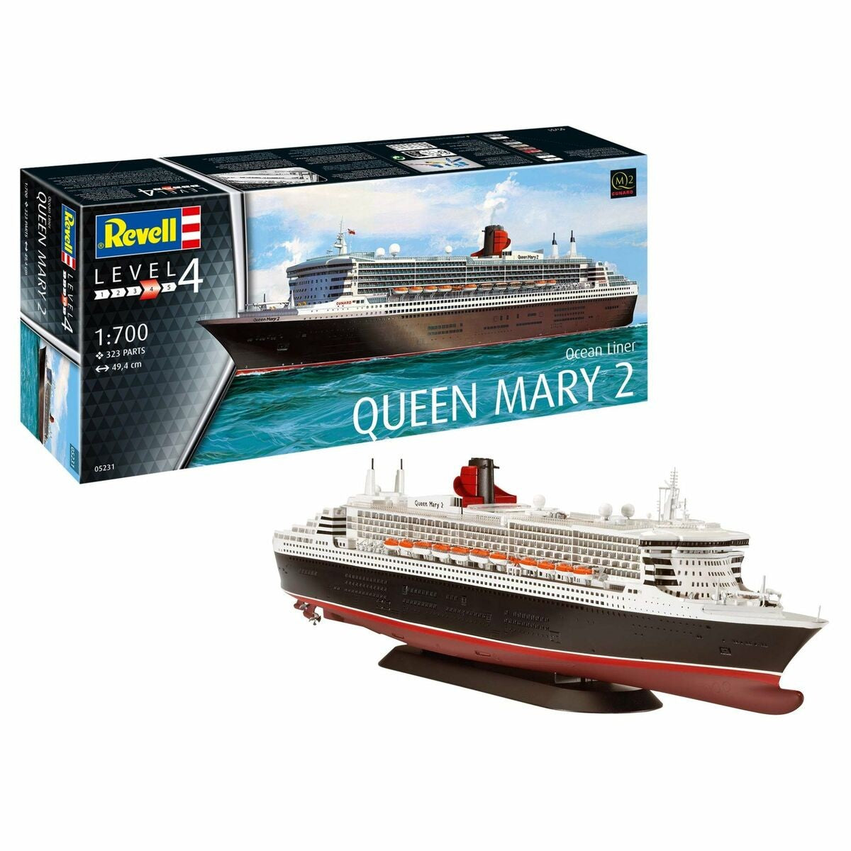 Machetă de navă din plastic Queen Mary 2 1:700