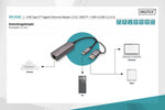 Adaptor de rețea cu fir USB 3.1 Tip C + USB A la 1x RJ45 2.5 Gigabit Ethernet 10/100/1000/2500Mbps