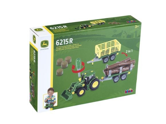 Tractor John Deere pentru virare cu 2 remorci