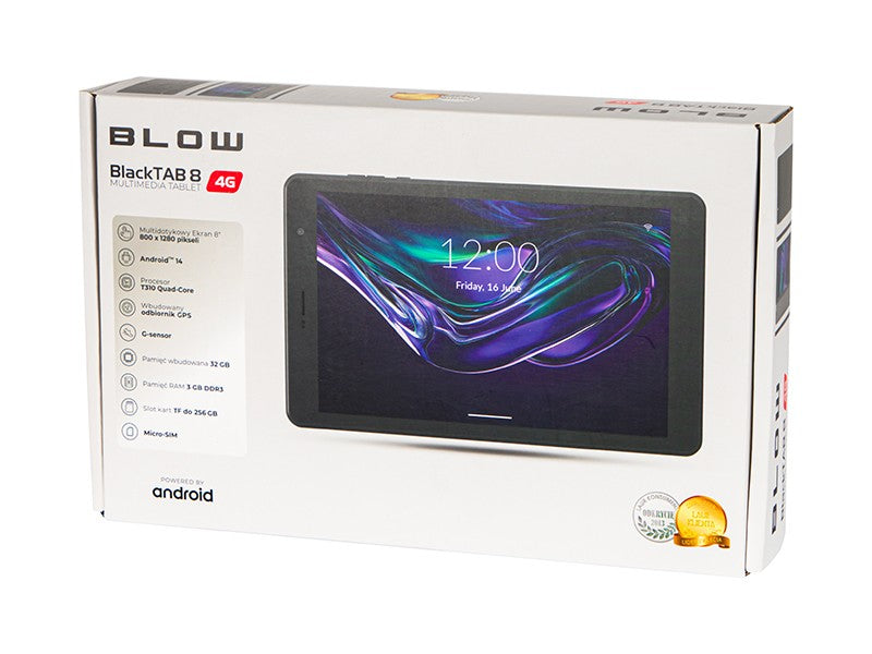 Tabletă BlackTAB8 3/32GB 4G LTE 8 calibre Negru