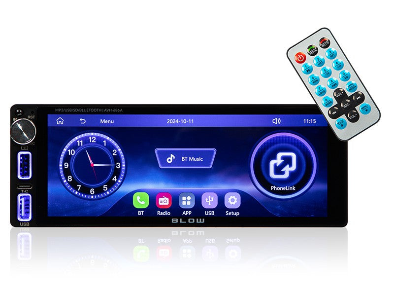 Radio auto AVH-686A 1DIN 7 inch cu RDS, MP3/USB/micro SD/BLUETOOTH