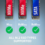 Adaptor ADM2-AM USB 3.2 Gen 2 M.2 NVMe/SSD SATA 10Gbps cablu USB-A 10cm