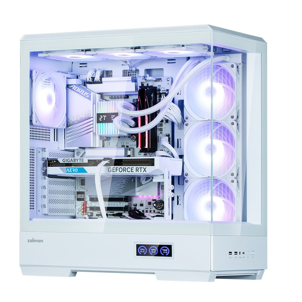 Obudowa P50 DS Alb Mid-Tower cu 4 ventilatoare ARGB