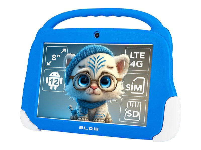 Tabletă KidsTAB8 4G 4/64GB, carcasă albastră