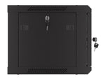 Dulap de perete 19 inch 6U 600x450 uși perforate (pachet plat) negru