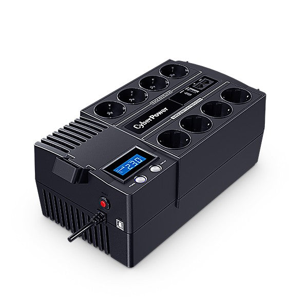 BR1200ELCD UPS cu undă sinusoidală simulată de 1200 VA/720 W, AVR USB, LCD, 8 x Schuko