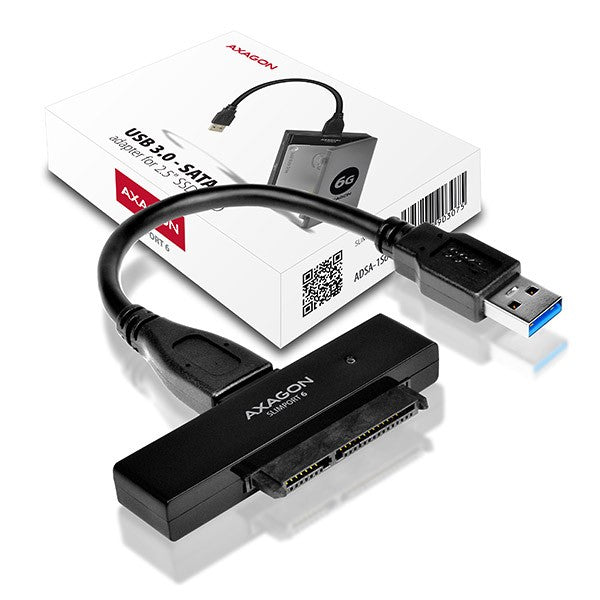 Adaptor ADSA-1S6 USB 3.0 - SATA 6G pentru conectarea rapidă a unui SSD/HDD de 2,5", cu cutie