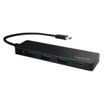 Hub USB-C 3.1 cu 4 porturi, ultra subțire, negru