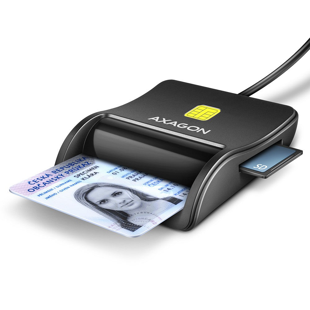 Cititor de carduri de identitate și card SD/microSD/SIM USB CRE-SM3SD
