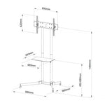 Masă cu roți + mâner pentru TBV 30-65" 60KG S-08A