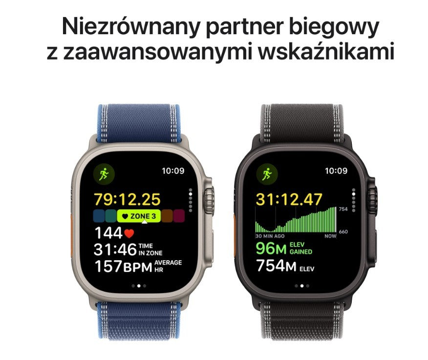 Carcasă neagră din titan Watch Ultra 3 GPS + Cellular 49 mm, curea Trail neagră/cărbune - mărimea S/M