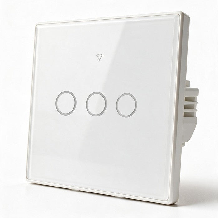 Întrerupător de lumină inteligent tactil cu 3 canale | Wi-Fi | Temporizator | Tuya