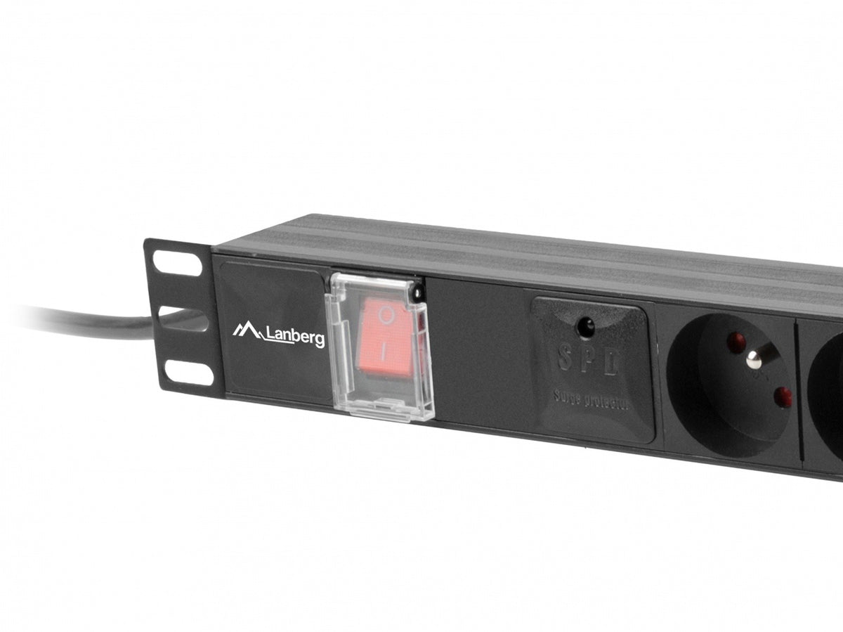 Prelungitor rack PDU 19 inch 1U 16A 5x230V 2m negru C14
