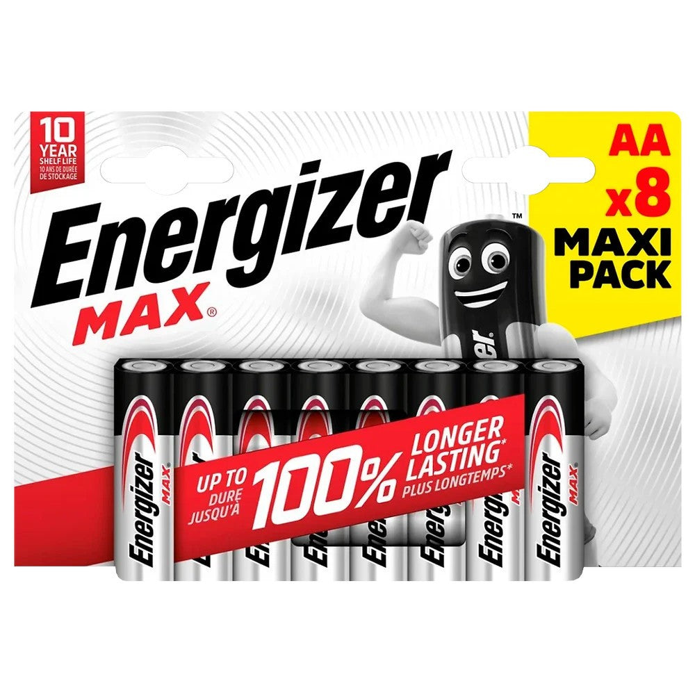 Baterii alcaline LR6/AA MAX blister 8 bucăți