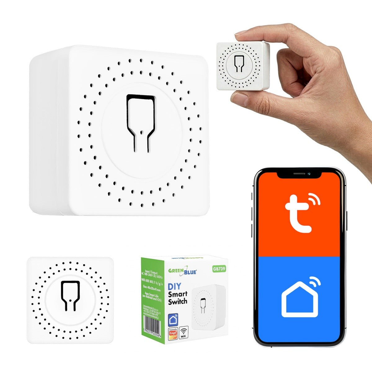 Releu controler Wi-Fi GB739 în cutie